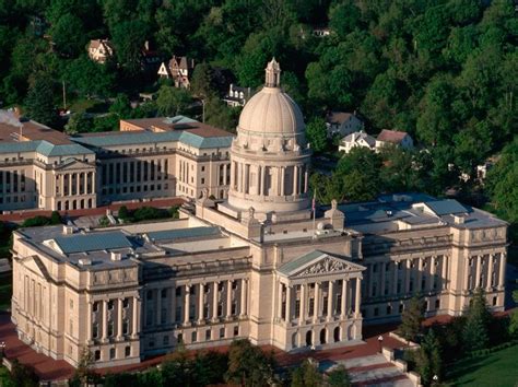 An Aerial View Of The State Capitol Building