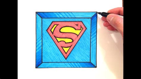 How To Draw A 3d Superman Logo Youtube