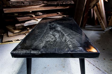 Fire Epoxy Table Charred Wood Diy Resin Table Resin Table