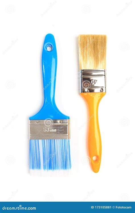 Set Of Paint Brushes Isolated On A White Background Image Stock Image