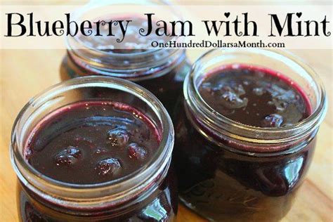 Blueberry Jam With Mint One Hundred Dollars A Month Recipe