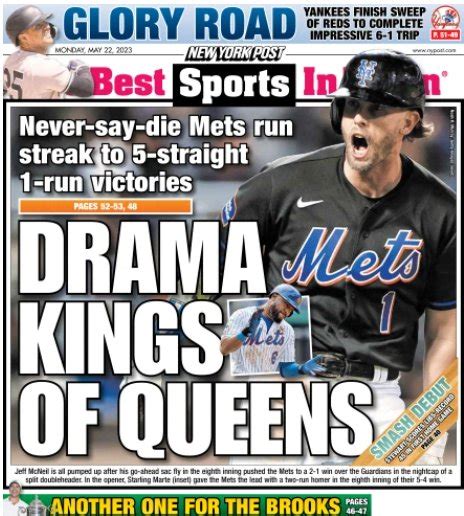 Anthony Dicomo On Twitter 🗞️ Todays Back Pages Following A Mets Doubleheader Sweep
