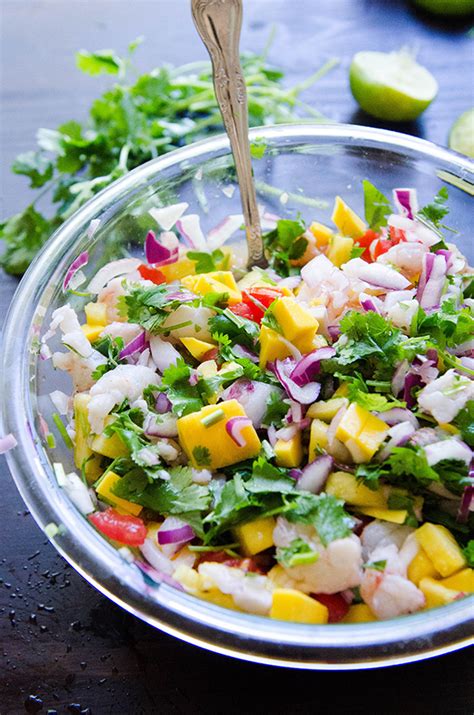 Allow the shrimp to marinade in the juice for 15 minutes. So…Let's Hang Out - Tropical Rock Shrimp Ceviche With Pineapple, Mango & Lime