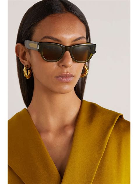 Saint Laurent Eyewear Naked Wire Cat Eye Acetate Sunglasses Net A Porter
