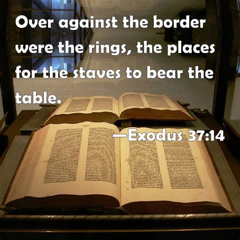 Exodus 3714 Over Against The Border Were The Rings The Places For The