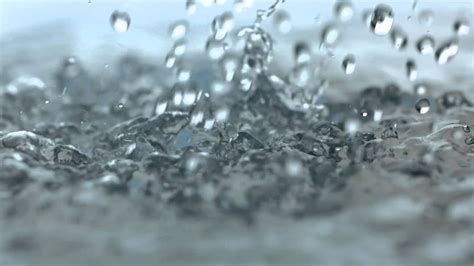 Raindrops Falling On Water Rain Drops Falling In Slow Mo Video