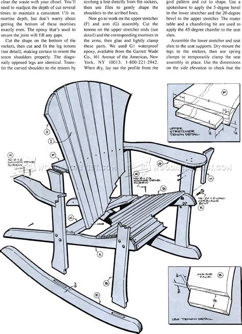 8 Popular Printable Adirondack Rocking Chair Plans ~ Any Wood Plan