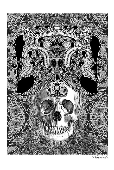 Kaleidoscope Skull Poster Print Jim Blanchard Art