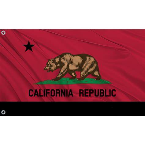 Custom California State Flag Red Black Fest Flags