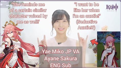 yae miko japanese voice actor interview ayane sakura 佐倉 綾音 genshin impact [eng sub] youtube