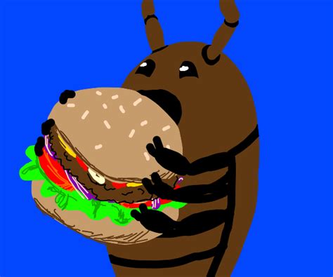 Cockroach Eating A Krabby Patty Drawception