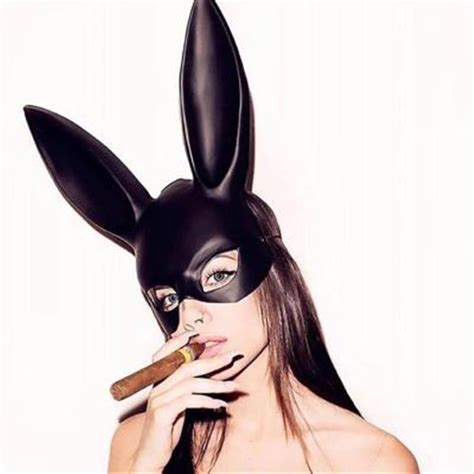 This mask will be sure to energize and refresh your fatigued skin! Cute Bunny Mask Halloween Masquerade Dress Up Mask Hot Sale Long Rabbit Ear Masks Black White ...