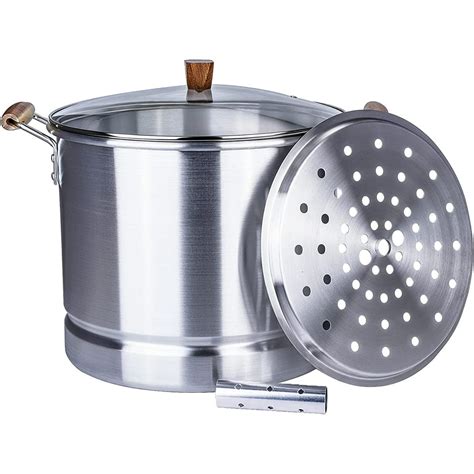 Arc Usa Aluminum Stock Pot Tamale Steamer Pot With Steamer Rack