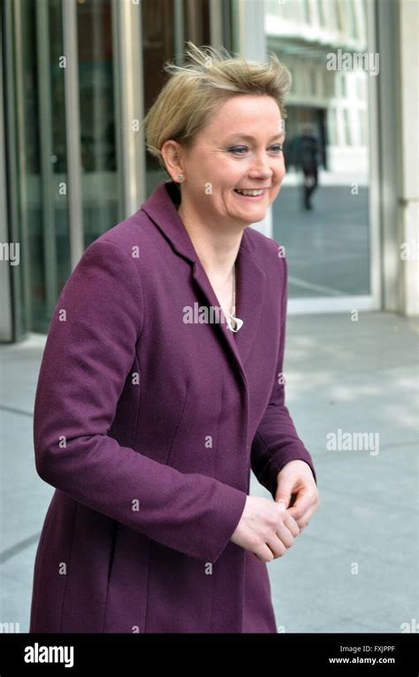 london uk 17 april 2016 yvette cooper labour mp appears on the bbc andrew marr show in