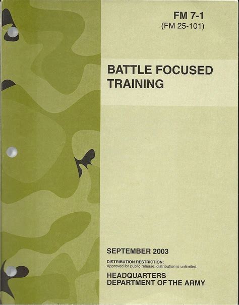 Battle Focused Training September 2003 Fm 7 1 Fm 25 101