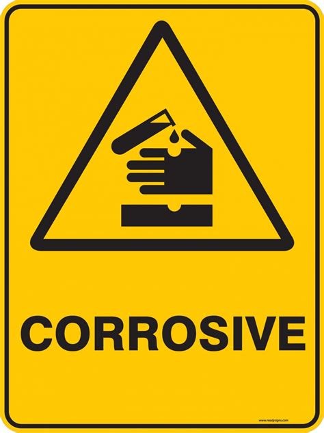 Warning Sign Corrosive Ready Signs