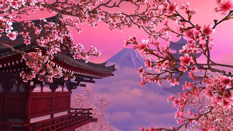Blooming Sakura 3d Screensaver And Live 1280720 Anime Computer Wallpaper