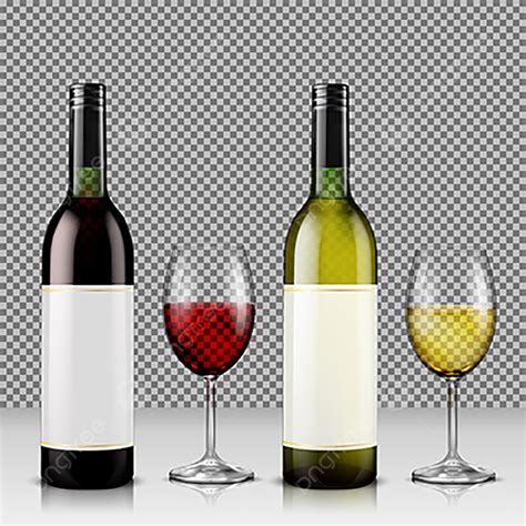 Wine Bottle Illustration Vector Hd Png Images Set Of Realistic Vector