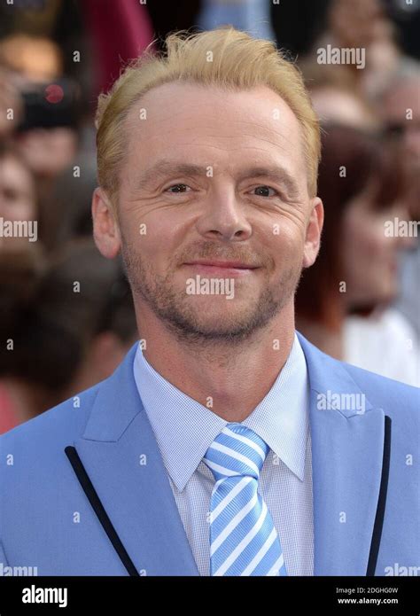 Simon Pegg Arriving At The World Premiere Of The Worlds End Empire
