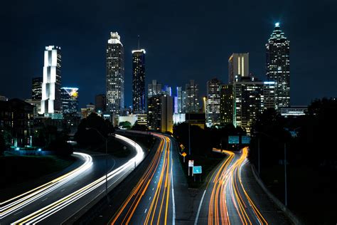 Free Images Horizon Road Bridge Skyline Traffic Street Night