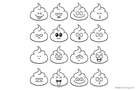 Free Printable Poop Emoji Coloring Pages Printable Coloring Pages