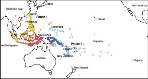 3a Map Showing Locations Where Austronesian Languages Are Spoken And