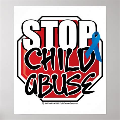 Stop Child Abuse Sign Posters Zazzle
