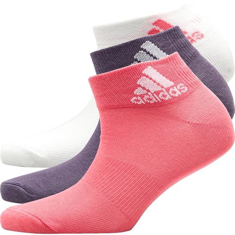 Buy Adidas Performance Three Pack Ankle Socks Real Pink White Trace Purple