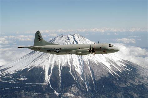 A P 3c Orion Assigned To The Golden Eagles Of Patrol Squadron Nine Vp