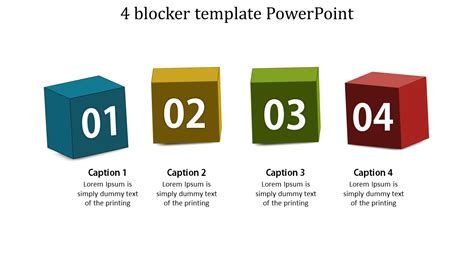 Customized 4 Blocker Template Powerpoint Presentation