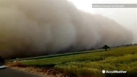 A Severe Sandstorm Hit Several Areas In Egypt Engulfing The Landscape