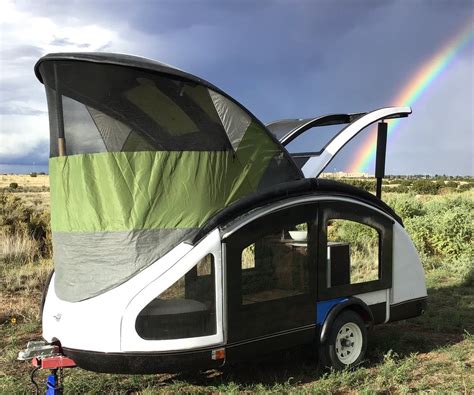 Front Pop Up Tent — Earth Traveler Teardrop Trailers Teardrop Trailer