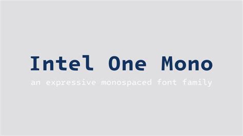 Intel One Mono Font Free Download Dafont File