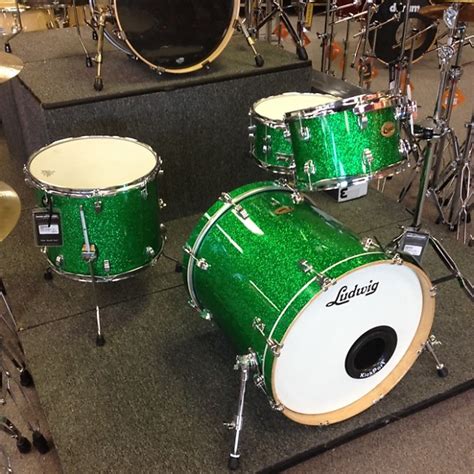 Ludwig Centennial Green Sparkle 4pc Drum Kit Reverb