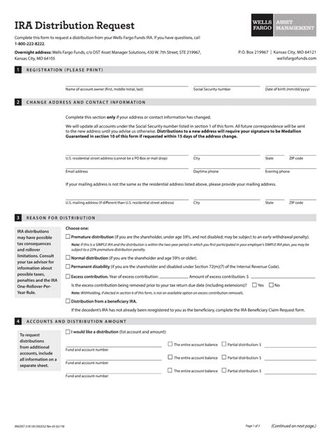 If you don't have a wells fargo card yet, you can request your balance transfer during the application process. 2019 Form Wells Fargo Advantage Funds IRADIST Fill Online, Printable, Fillable, Blank - pdfFiller