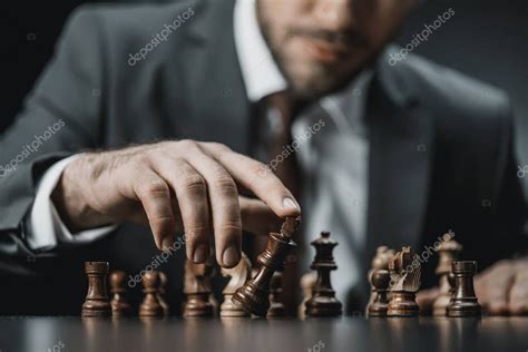 Businessman Playing Chess — Stock Photo © Tarasmalyarevich 163440886