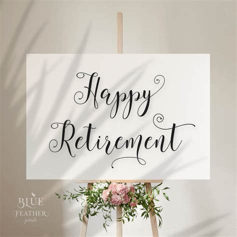 Retirement Party Poster Happy Retirement Large Poster Etsy