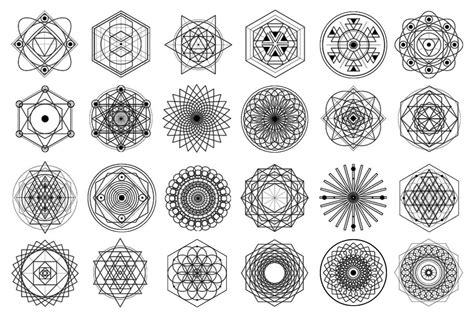 Sacred Geometry Bundle Sacred Geometric Sacred Geometry Vector Shapes