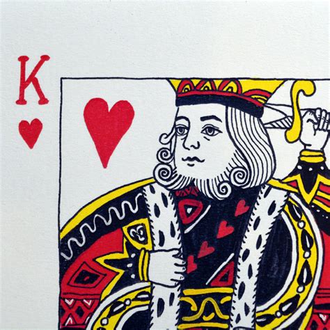 Various formats from 240p to 720p hd (or even 1080p). 'king of hearts' playing card illustration print by chloe ...
