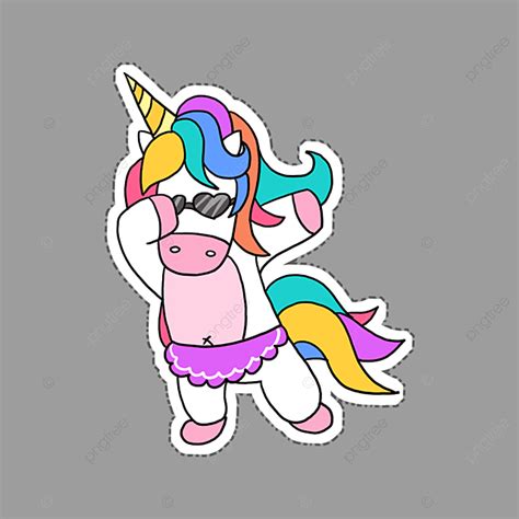 Colorful Cartoon Dancing Unicorn Horse Element Color Cartoon Lovely
