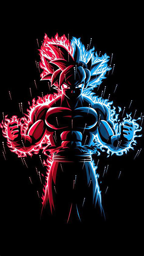 Do you love fighting animated film? 2160x3840 God Red Blue Goku Dragon Ball Z Sony Xperia X,XZ ...