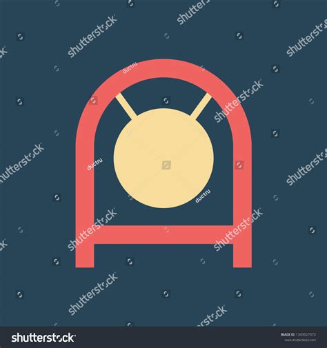 Silhouette Icon Gong Stock Vector Royalty Free 1343527373 Shutterstock