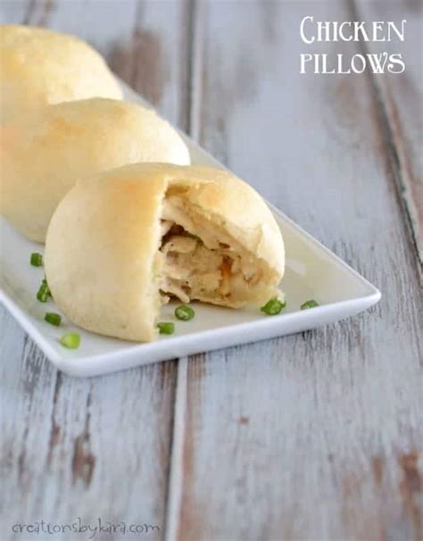 Serve each chicken pillow drizzled with 1 tablespoon balsamic reduction. Homemade Chicken Pillows Recipe - Creations by Kara