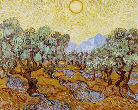 Olive Trees 1889 Van Gogh Gemälde Berühmte Kunstwerke Kunst Elemente