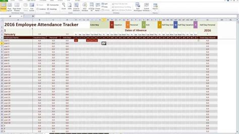 Excel Time Off Tracking Spreadsheet Time Off Tracking Spreadsheet
