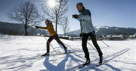 Cross Country Skiing Under Ideal Conditions Wilder Kaiser