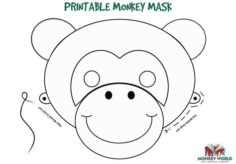 Free Printable Monkey Mask Template Printable Templates