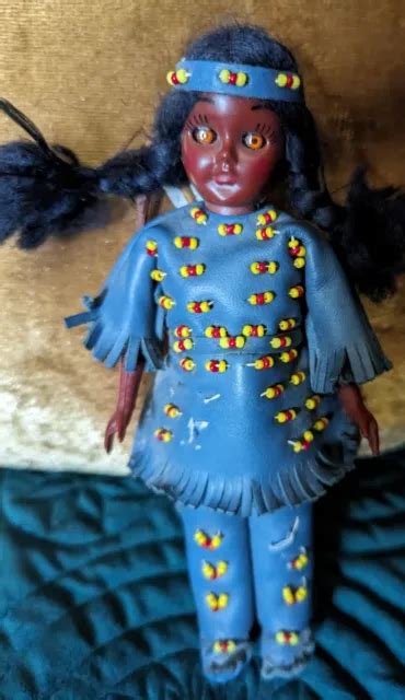 Vintage Carlson Native American Indian Doll Rain Cloud Chief Beaded Leather 8 00 Picclick