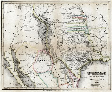 Map Texas 1846 Painting By Granger