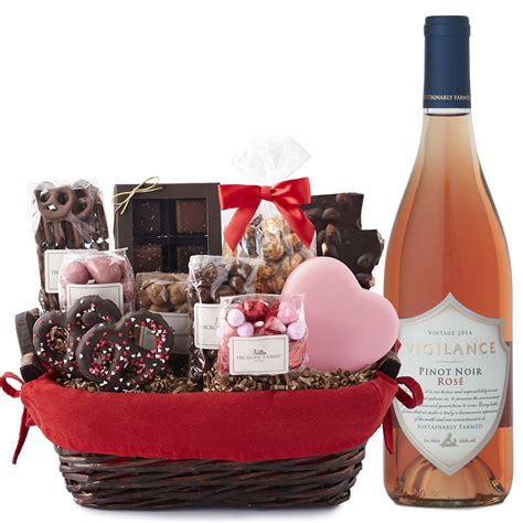 Valentines Day Sweets And Rosé T Basket Hickory Farms